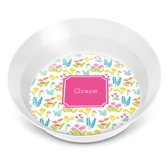 Flower Fields Children's Melamine Bowl